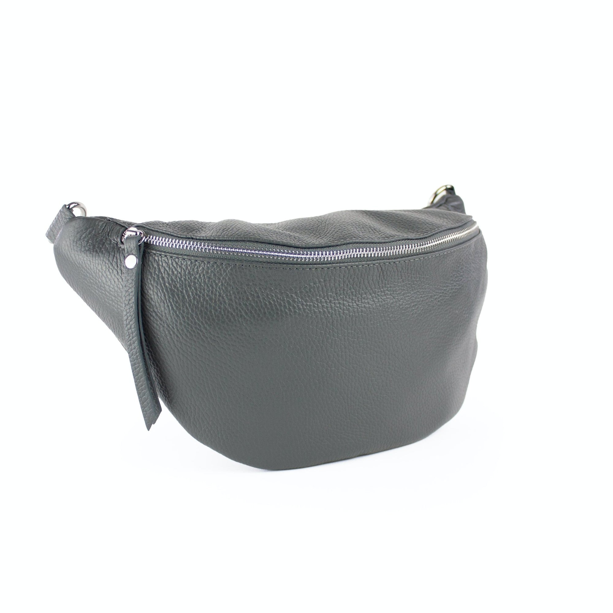 lepelou - leder - Bauchtasche - XL Bauchtasche LARA dunkelgrau - LPBLARDGRE6