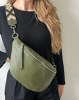 lepelou - leder - Bauchtasche - XL Bauchtasche LARA khaki - LPBLARKHAE