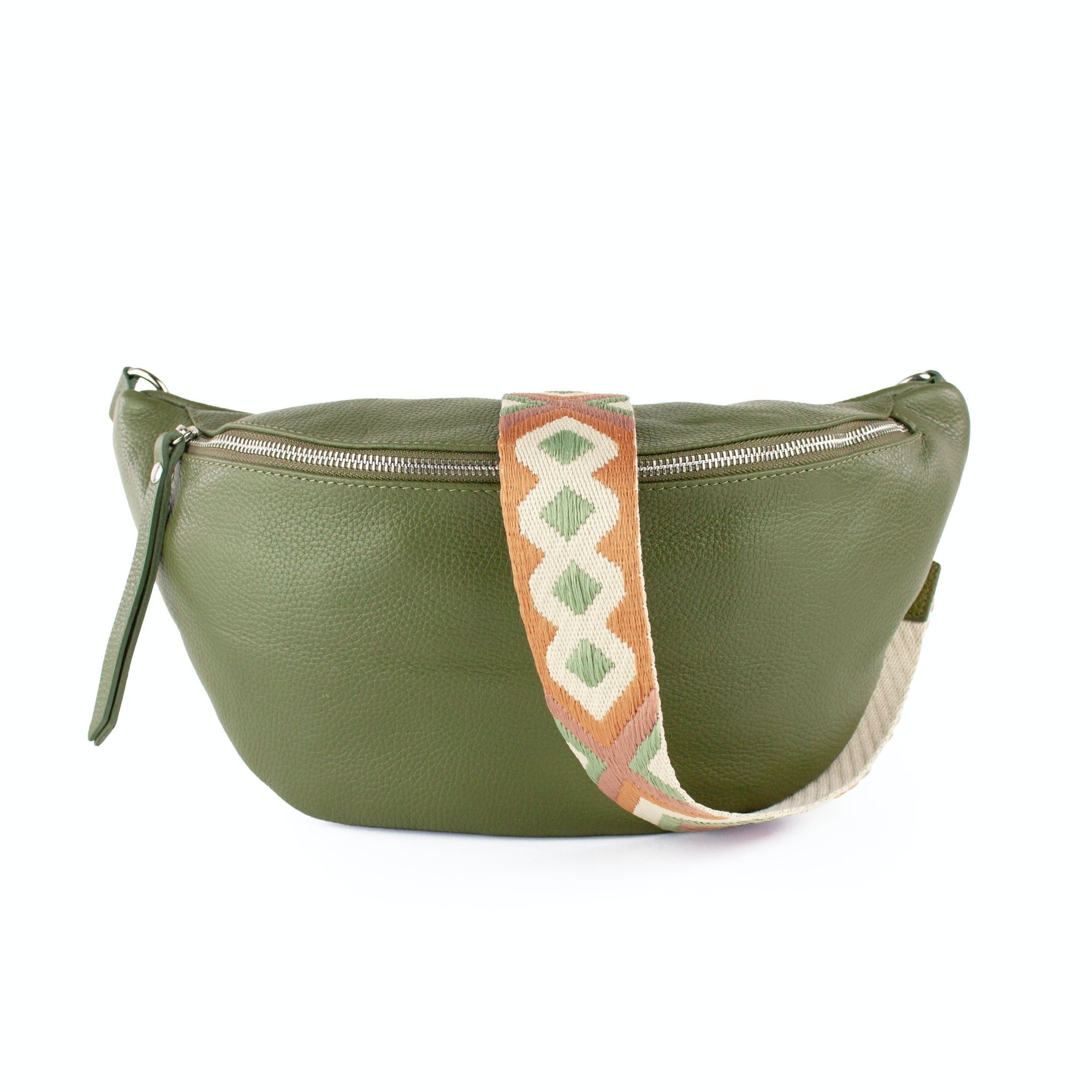 lepelou - leder - Bauchtasche - XL Bauchtasche LARA khaki - LPBLARKHAE3