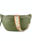 lepelou - leder - Bauchtasche - XL Bauchtasche LARA khaki - LPBLARKHAE3