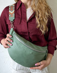 lepelou - leder - Bauchtasche - XL Bauchtasche LARA mint - LPBLARMINE