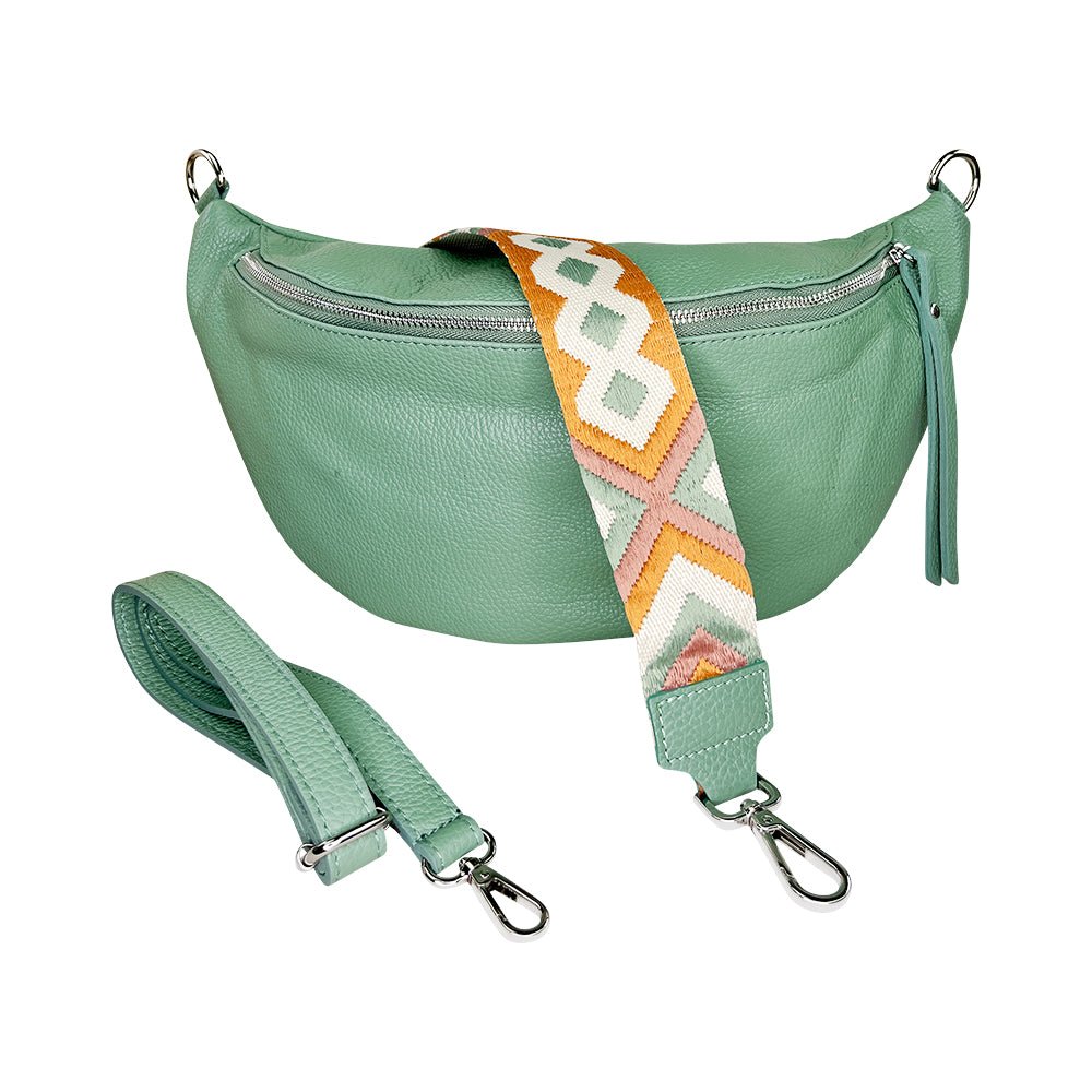 lepelou - leder - Bauchtasche - XL Bauchtasche LARA mint - LPBLARMINE2