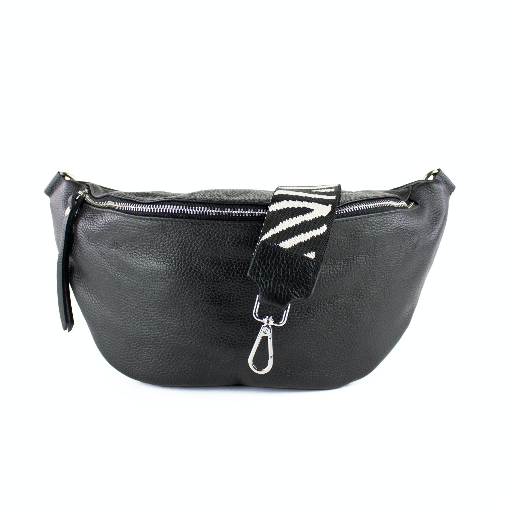 lepelou - leder - Bauchtasche - XL Bauchtasche LARA schwarz - LPBLARSCHE