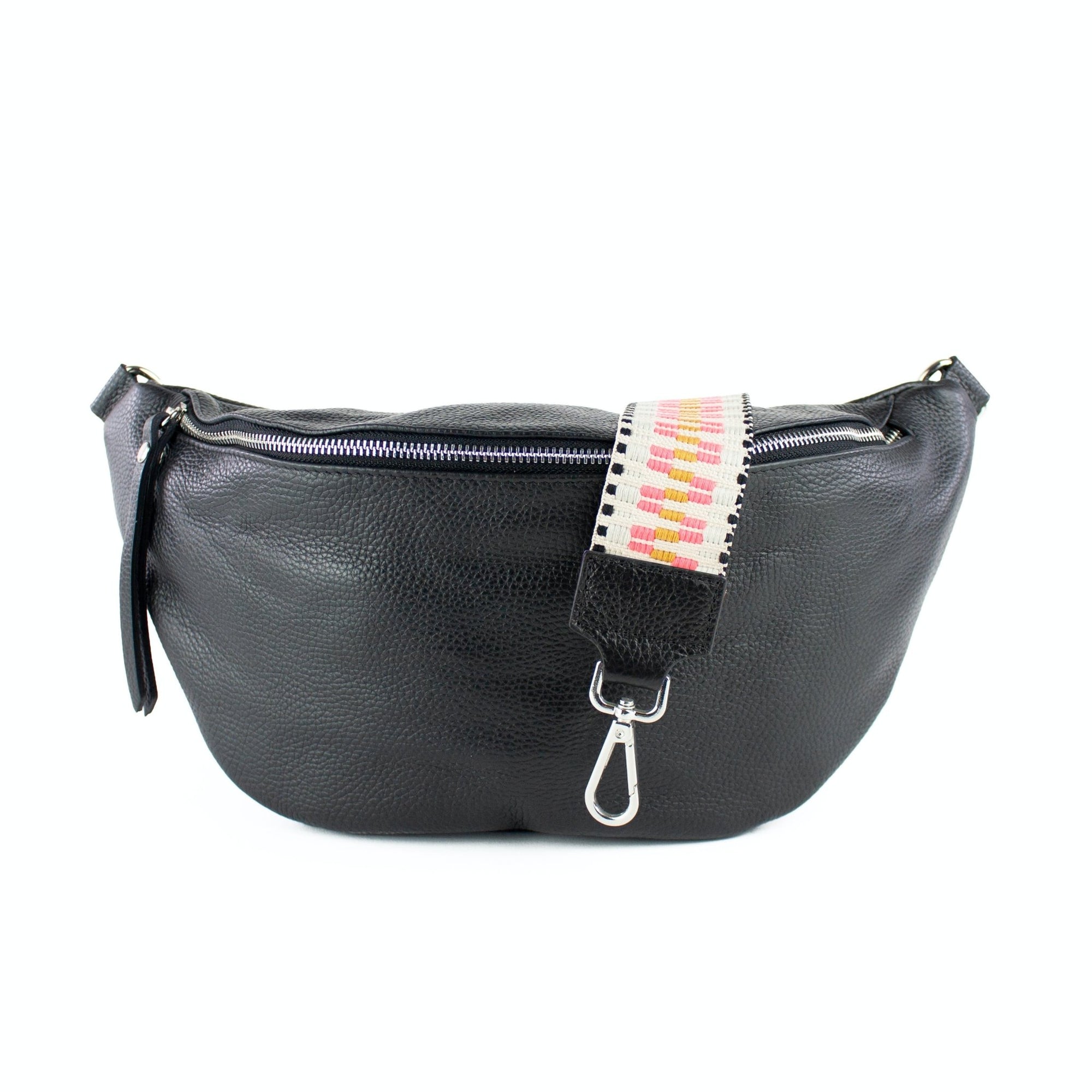 lepelou - leder - Bauchtasche - XL Bauchtasche LARA schwarz - LPBLARSCHE1