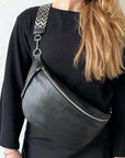 lepelou - leder - Bauchtasche - XL Bauchtasche LARA schwarz - LPBLARSCHE1