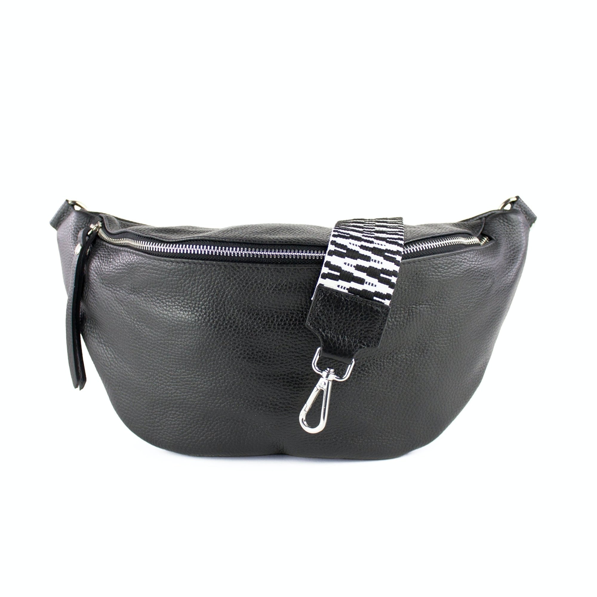 lepelou - leder - Bauchtasche - XL Bauchtasche LARA schwarz - LPBLARSCHE2