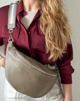 lepelou - leder - Bauchtasche - XL Bauchtasche LARA taupe - LPBLARTAUE4