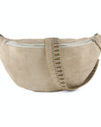 lepelou - leder - Bauchtasche - XL Wildleder Bauchtasche beige mit Wechselgurt - LPBVALBEIXL3