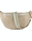 lepelou - leder - Bauchtasche - XL Wildleder Bauchtasche beige mit Wechselgurt - LPBVALBEIXL4