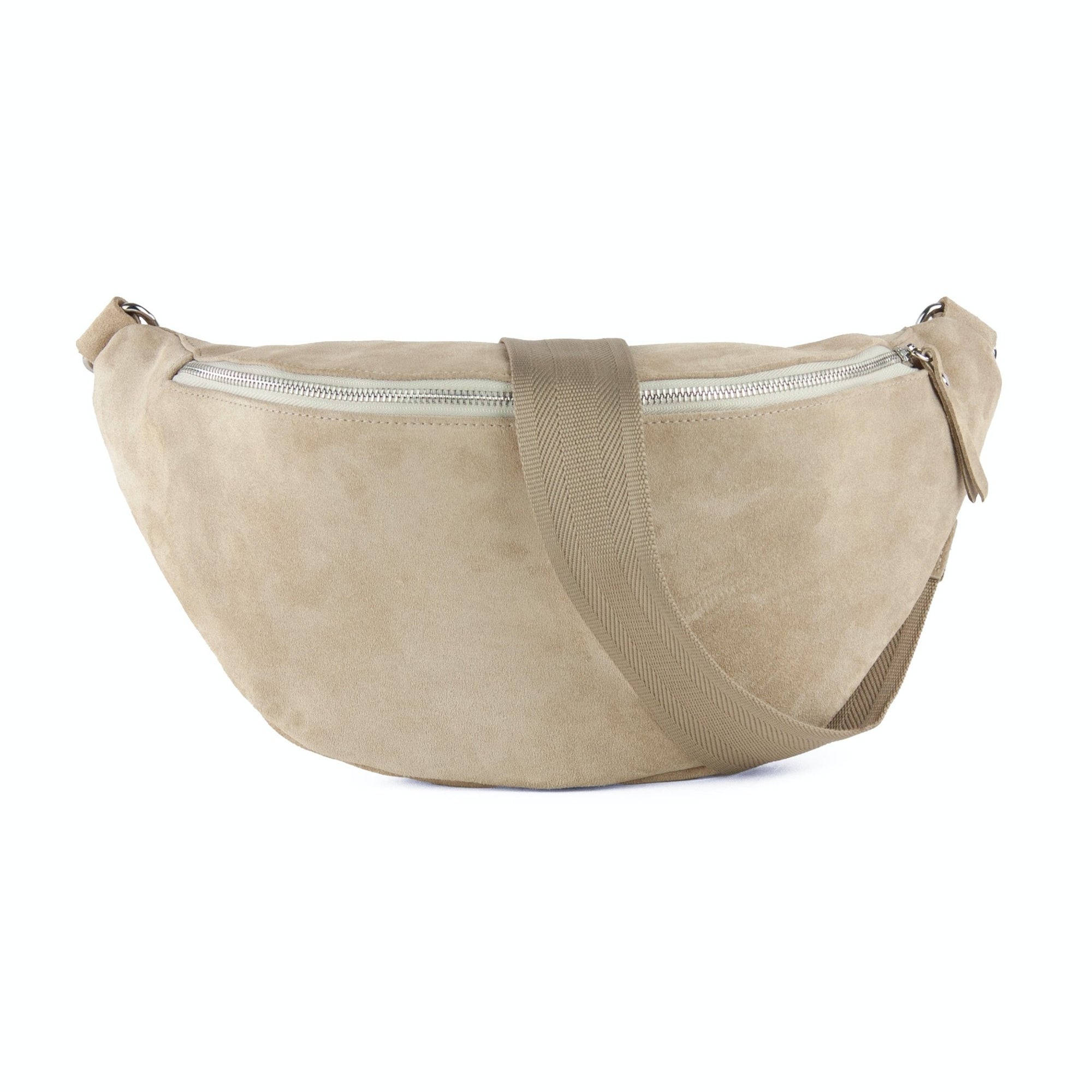 lepelou - leder - Bauchtasche - XL Wildleder Bauchtasche beige mit Wechselgurt - LPBVALBEIXL5