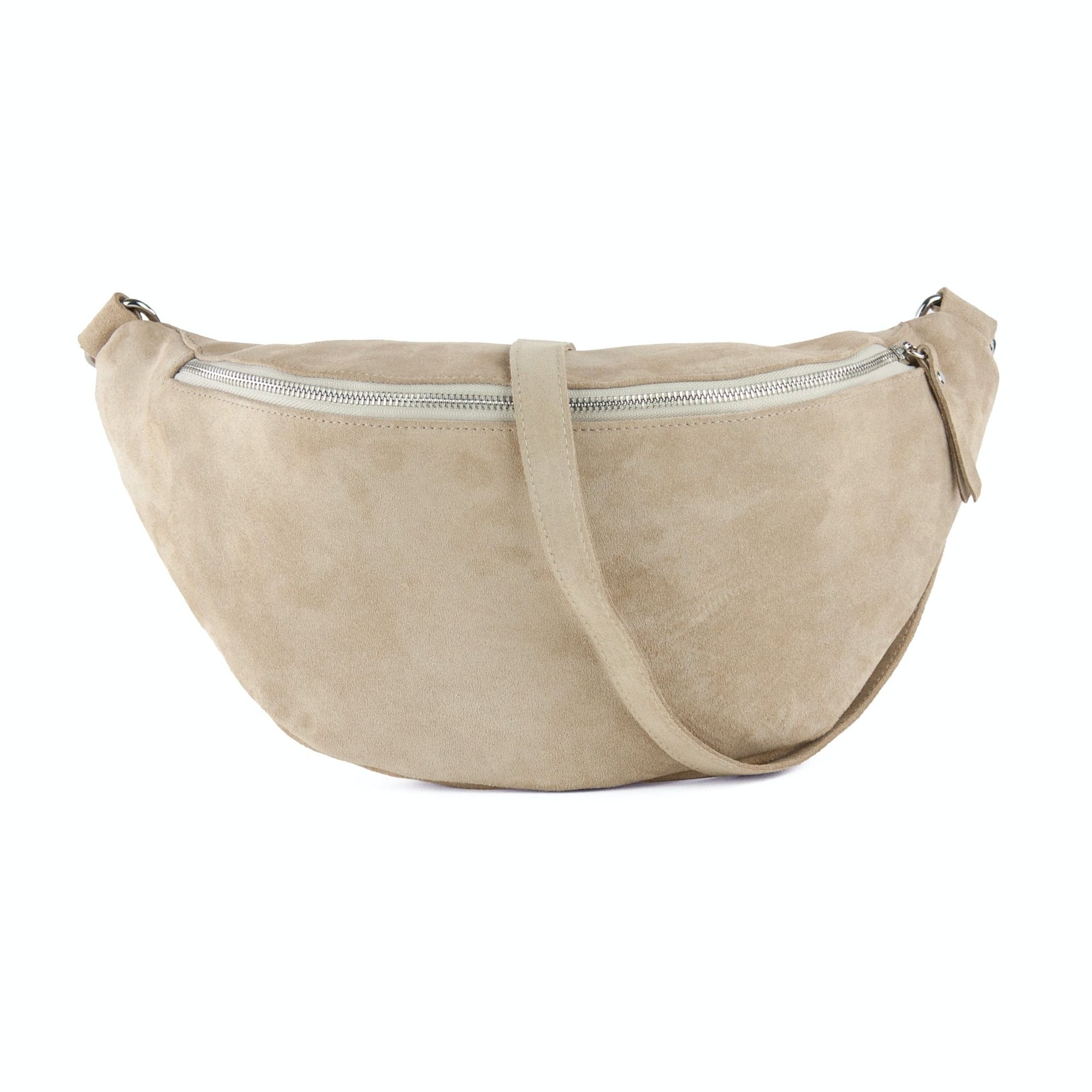 lepelou - leder - Bauchtasche - XL Wildleder Bauchtasche beige mit Wechselgurt - LPBVALBEIXL6