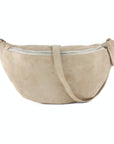 lepelou - leder - Bauchtasche - XL Wildleder Bauchtasche beige mit Wechselgurt - LPBVALBEIXL6