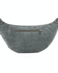 lepelou - leder - Bauchtasche - XL Wildleder Bauchtasche dunkelgrau mit Wechselgurt - LPBVALDGRXL5