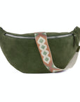 lepelou - leder - Bauchtasche - XL Wildleder Bauchtasche khaki mit Wechselgurt - LPBVALKHAXL3