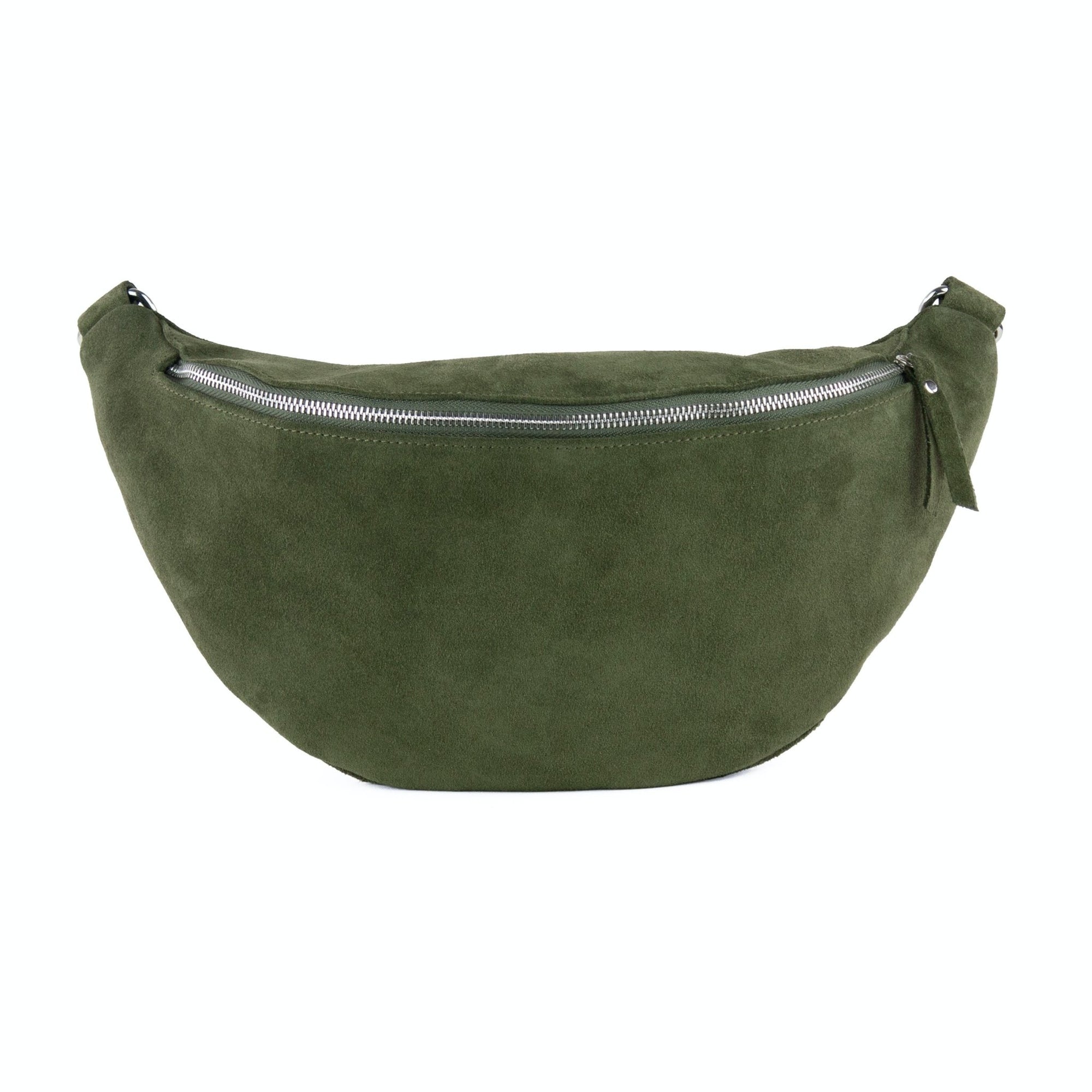 lepelou - leder - Bauchtasche - XL Wildleder Bauchtasche khaki mit Wechselgurt - LPBVALKHAXL5