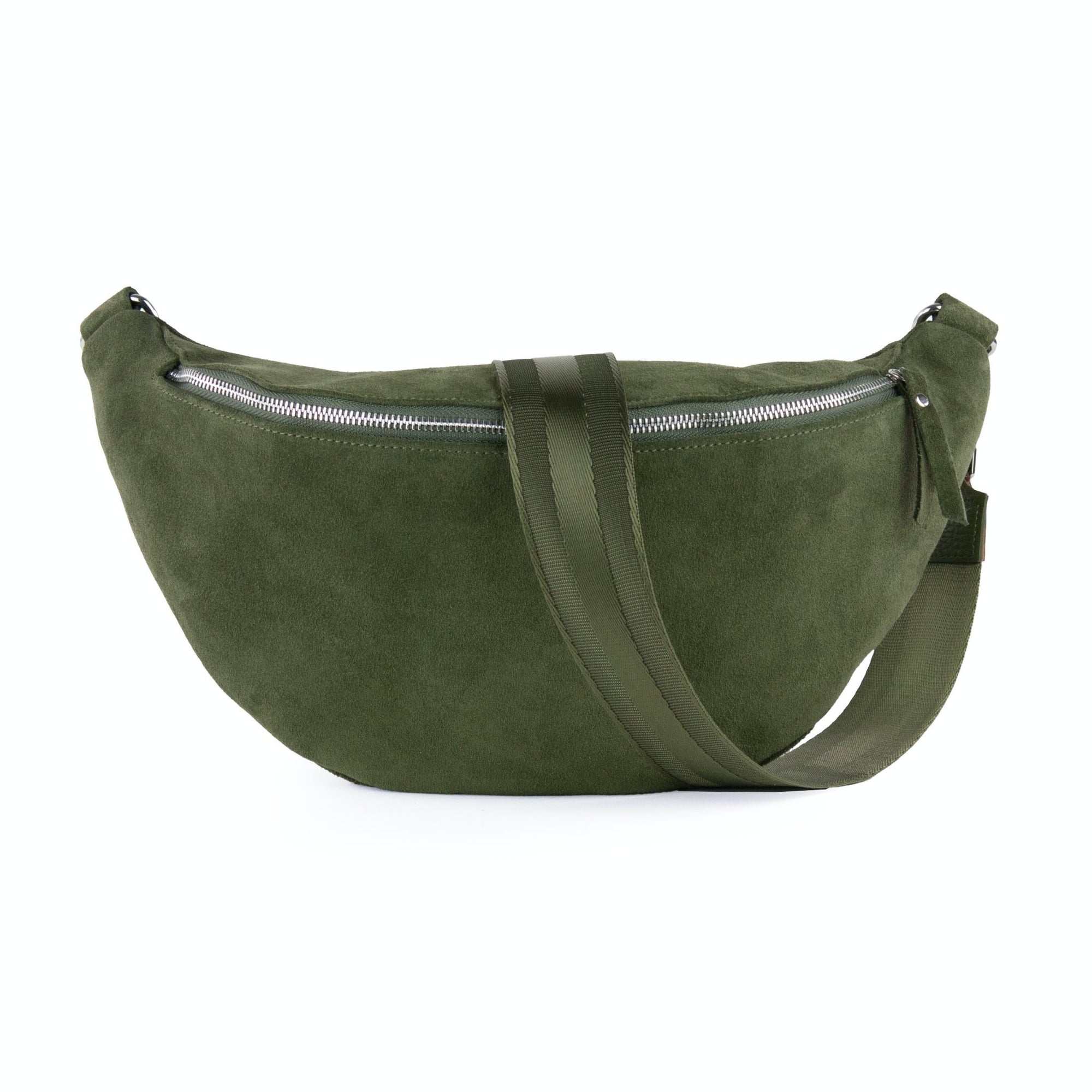 lepelou - leder - Bauchtasche - XL Wildleder Bauchtasche khaki mit Wechselgurt - LPBVALKHAXL5