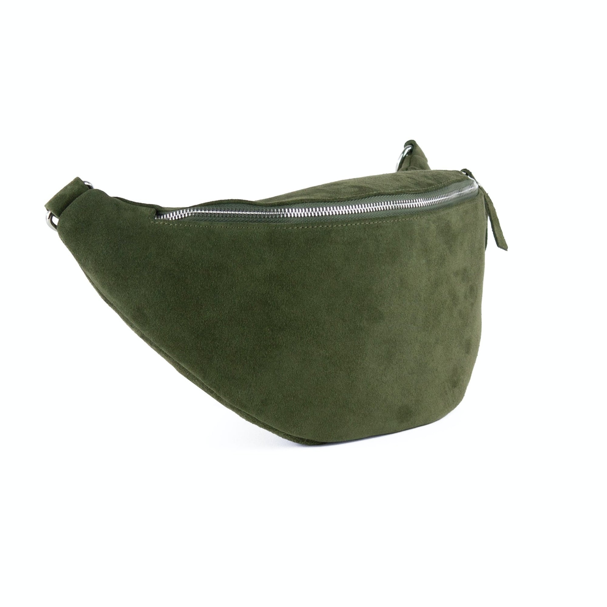 lepelou - leder - Bauchtasche - XL Wildleder Bauchtasche khaki mit Wechselgurt - LPBVALKHAXL5