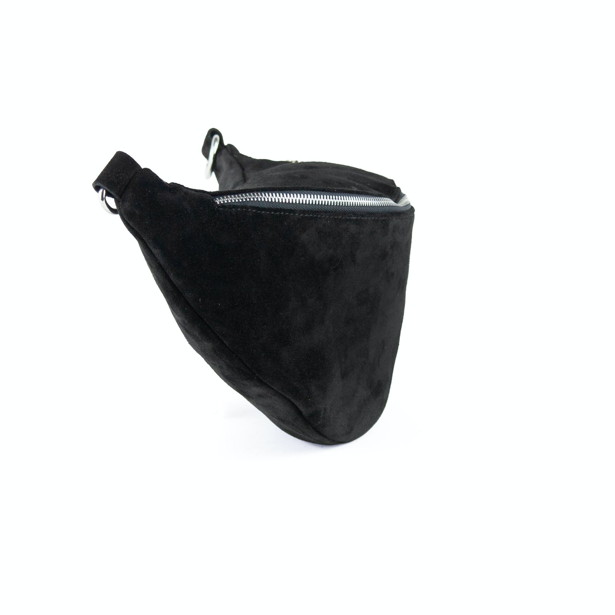 lepelou - leder - Bauchtasche - XL Wildleder Bauchtasche schwarz mit Wechselgurt - LPBVALSCHXL9