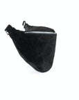 lepelou - leder - Bauchtasche - XL Wildleder Bauchtasche schwarz mit Wechselgurt - LPBVALSCHXL9