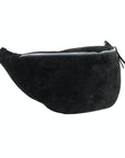 lepelou - leder - Bauchtasche - XL Wildleder Bauchtasche schwarz mit Wechselgurt - LPBVALSCHXL9