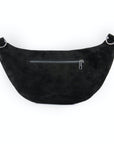 lepelou - leder - Bauchtasche - XL Wildleder Bauchtasche schwarz mit Wechselgurt - LPBVALSCHXL9