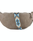 lepelou - leder - Bauchtasche - XL Wildleder Bauchtasche taupe mit Wechselgurt - LPBVALTAUXL1