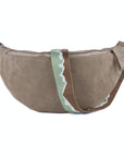 lepelou - leder - Bauchtasche - XL Wildleder Bauchtasche taupe mit Wechselgurt - LPBVALTAUXL2