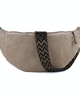 lepelou - leder - Bauchtasche - XL Wildleder Bauchtasche taupe mit Wechselgurt - LPBVALTAUXL4