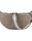 lepelou - leder - Bauchtasche - XL Wildleder Bauchtasche taupe mit Wechselgurt - LPBVALTAUXL5