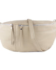 lepelou - leder - Bauchtasche - XXL Bauchtasche CLARA beige - LPBCLABEIE