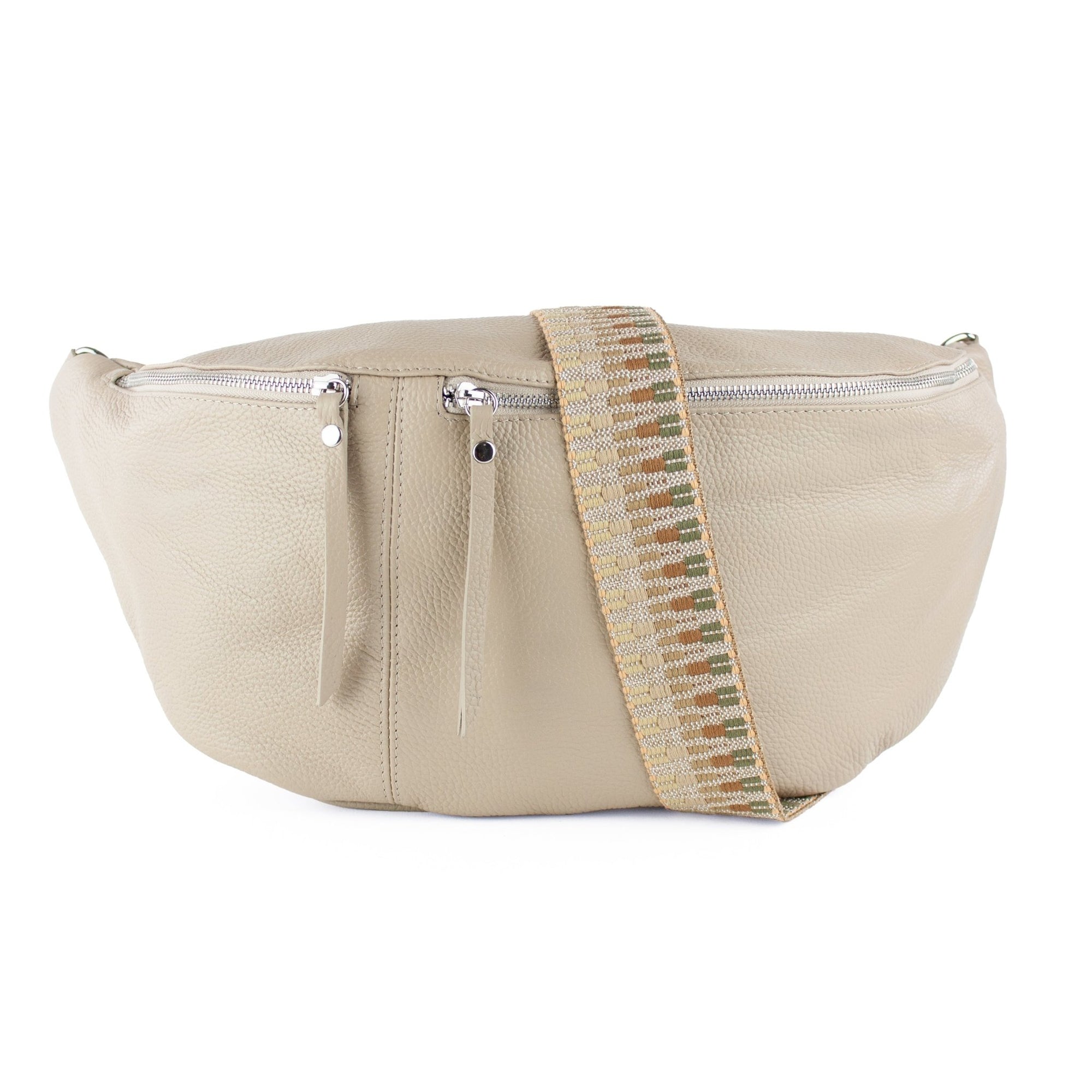 lepelou - leder - Bauchtasche - XXL Bauchtasche CLARA beige - LPBCLABEIE3