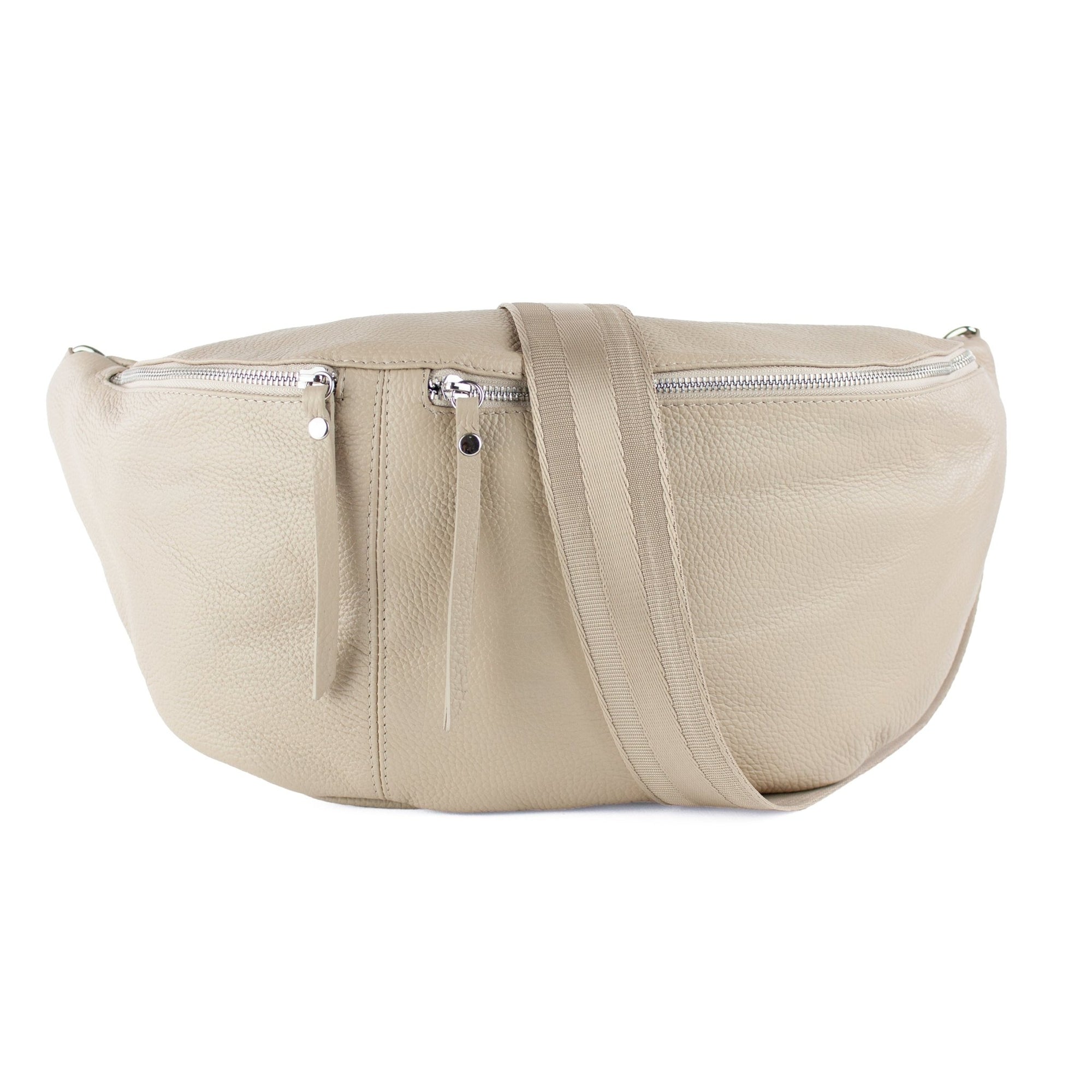 lepelou - leder - Bauchtasche - XXL Bauchtasche CLARA beige - LPBCLABEIE5