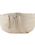 lepelou - leder - Bauchtasche - XXL Bauchtasche CLARA beige - LPBCLABEIE5