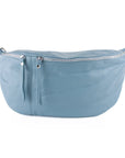 lepelou - leder - Bauchtasche - XXL Bauchtasche CLARA blau - LPBCLABLAE