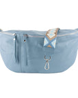 lepelou - leder - Bauchtasche - XXL Bauchtasche CLARA blau - LPBCLABLAE1