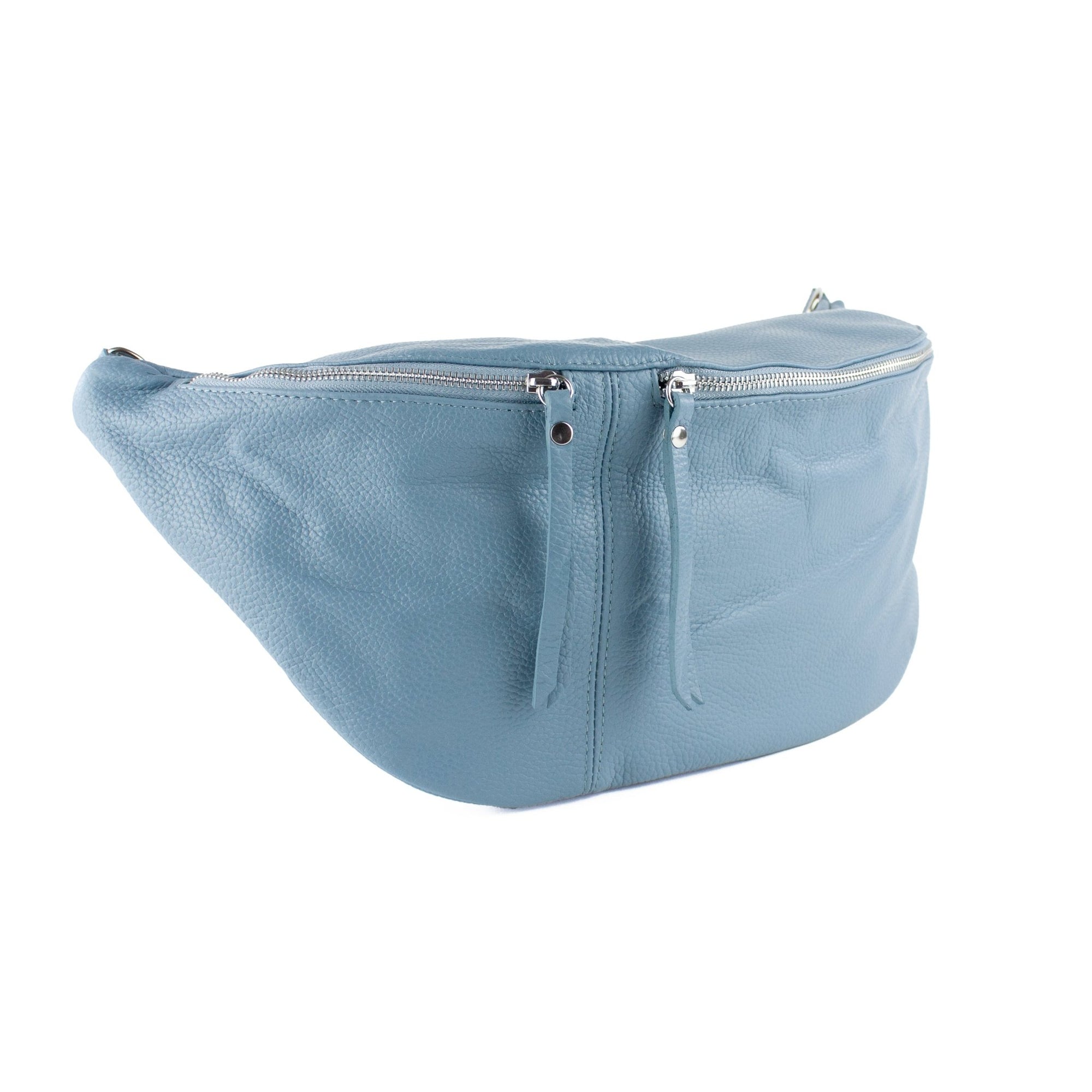 lepelou - leder - Bauchtasche - XXL Bauchtasche CLARA blau - LPBCLABLAE4