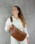 lepelou - leder - Bauchtasche - XXL Bauchtasche CLARA cognac - LPBCLACOGE5