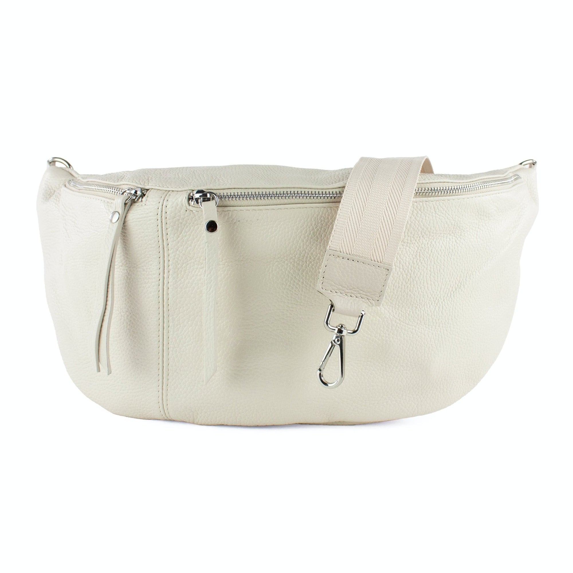 lepelou - leder - Bauchtasche - XXL Bauchtasche CLARA creme - LPBCLACREE5