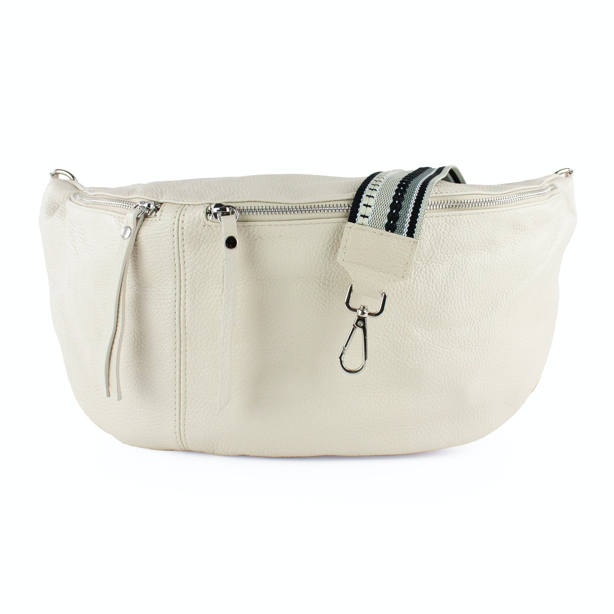 lepelou - leder - Bauchtasche - XXL Bauchtasche CLARA creme - LPBCLACREE6