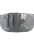 lepelou - leder - Bauchtasche - XXL Bauchtasche CLARA dunkelgrau - LPBCLADGRE6