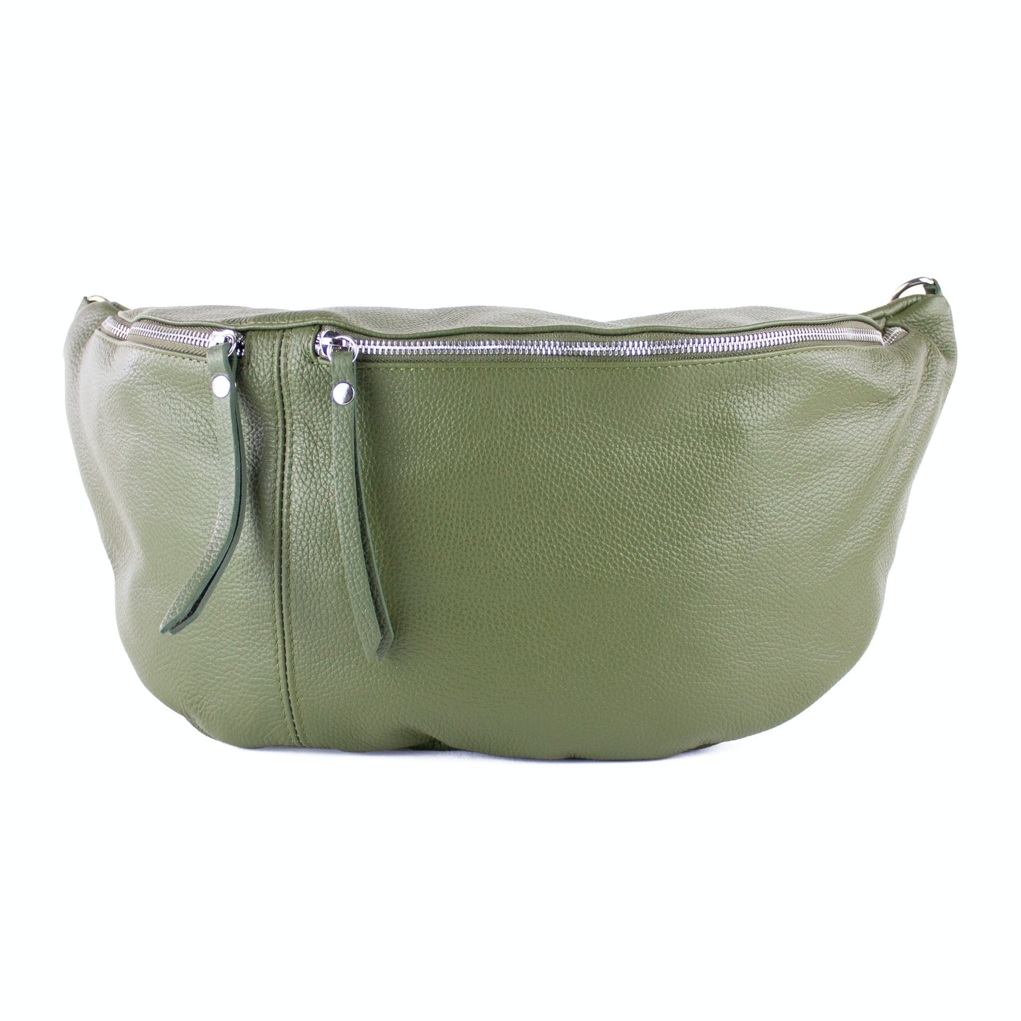 lepelou - leder - Bauchtasche - XXL Bauchtasche CLARA khaki - LPBCLAKHAE