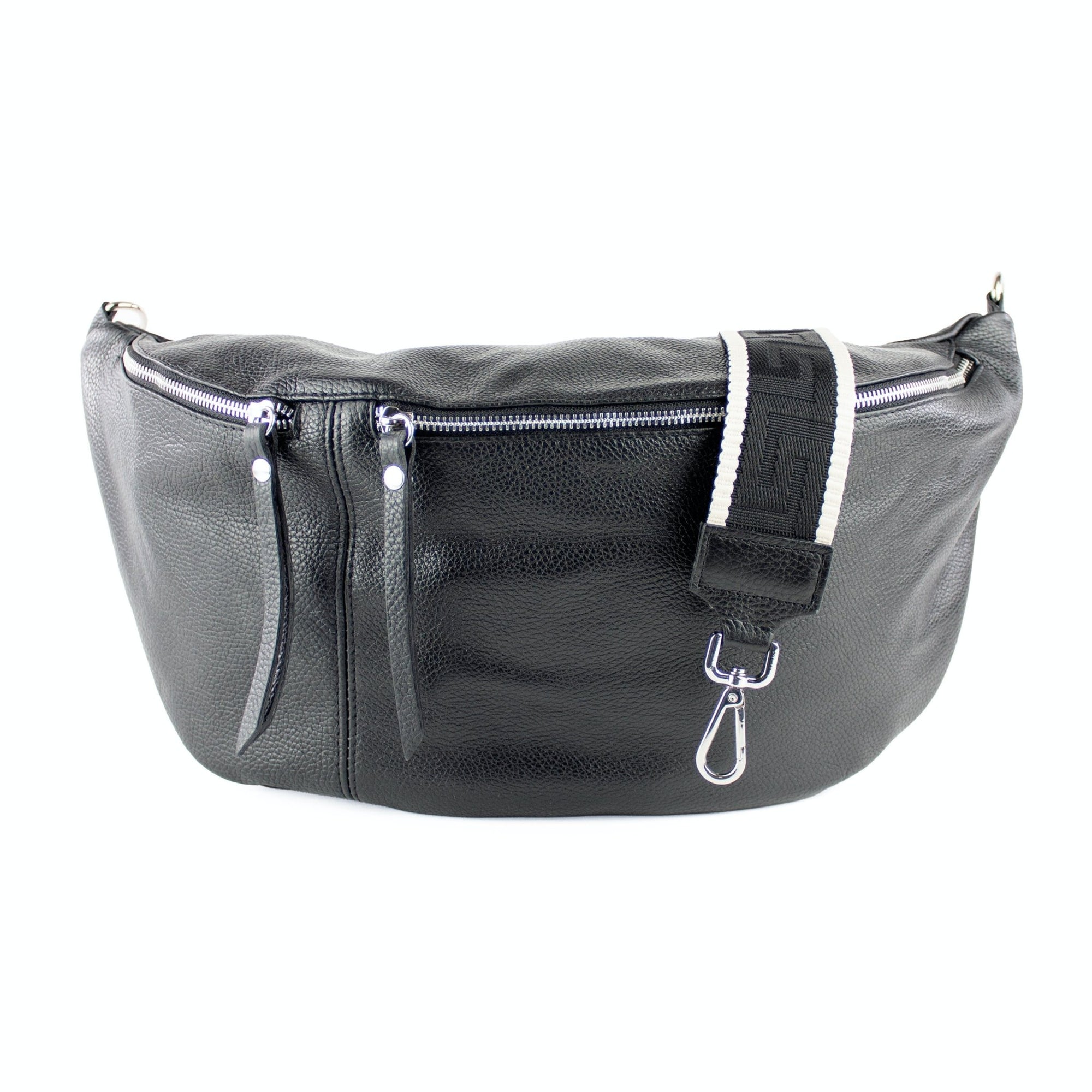 lepelou - leder - Bauchtasche - XXL Bauchtasche CLARA schwarz - LPBCLASCHE5