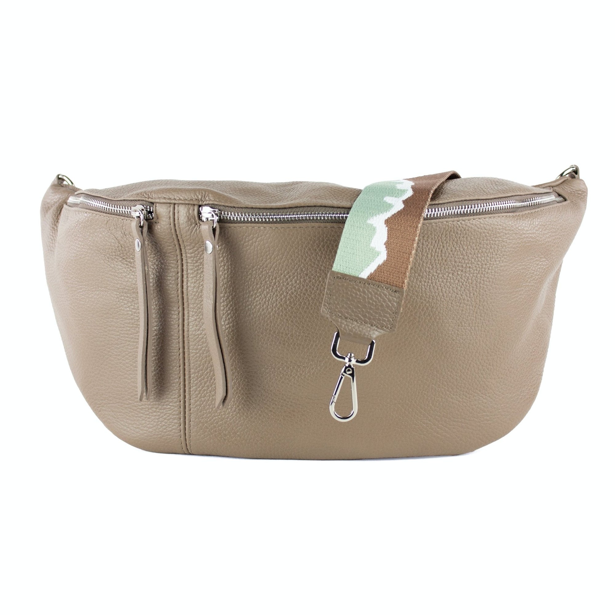 lepelou - leder - Bauchtasche - XXL Bauchtasche CLARA taupe - LPBCLATAUE2