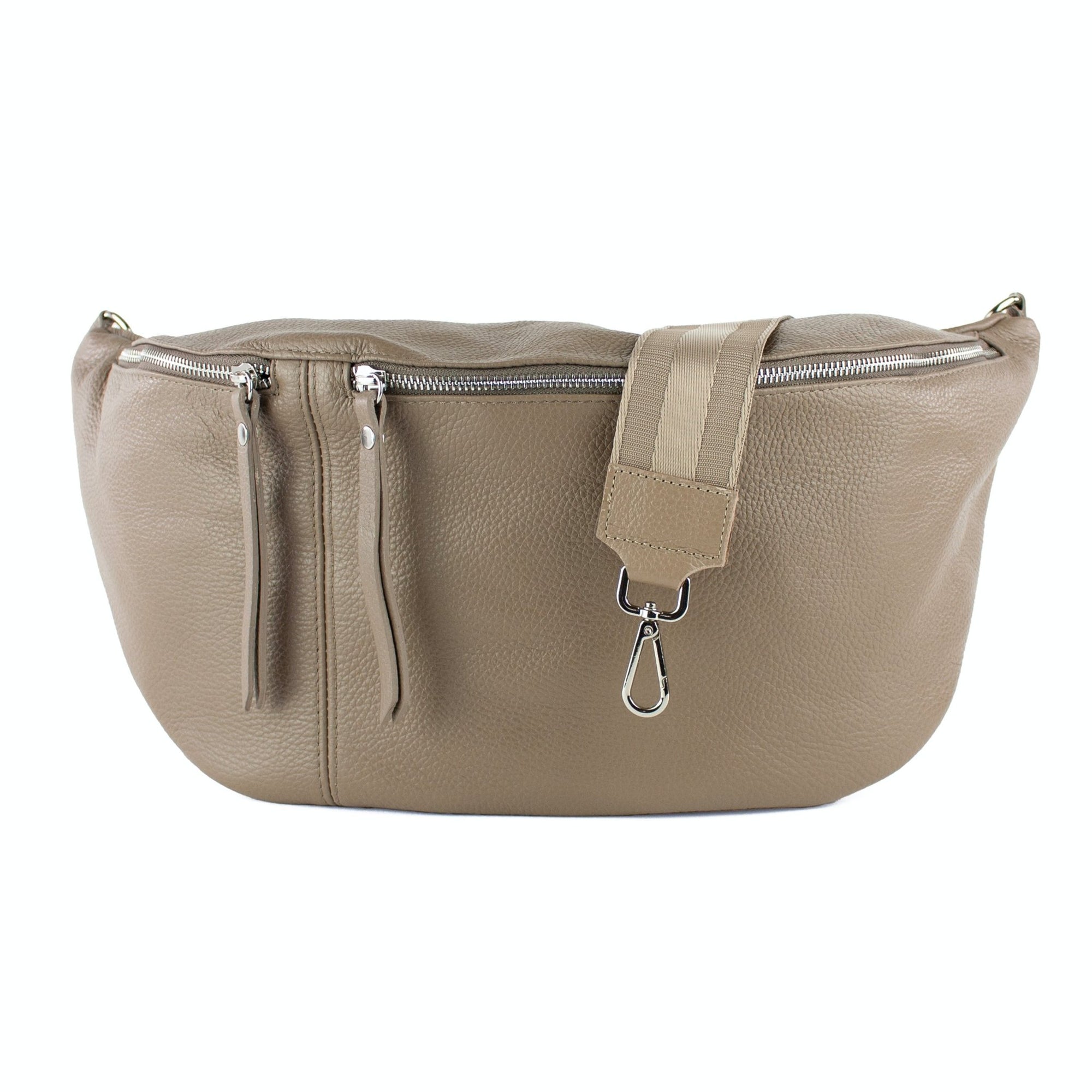 lepelou - leder - Bauchtasche - XXL Bauchtasche CLARA taupe - LPBCLATAUE3