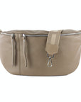 lepelou - leder - Bauchtasche - XXL Bauchtasche CLARA taupe - LPBCLATAUE3