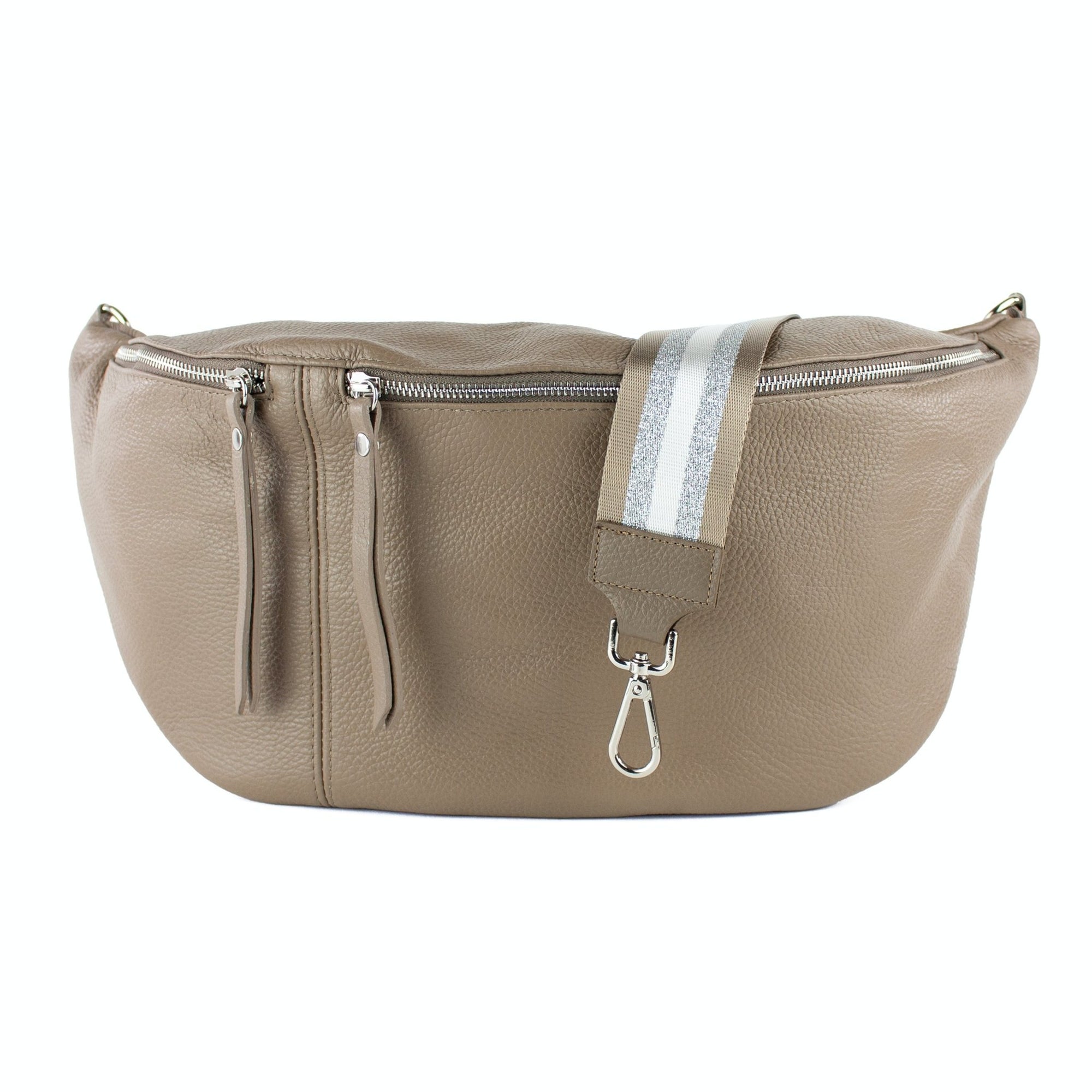 lepelou - leder - Bauchtasche - XXL Bauchtasche CLARA taupe - LPBCLATAUE5