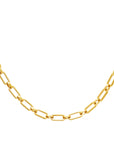 lepelou - leder - Breite Gliederkette gold - 