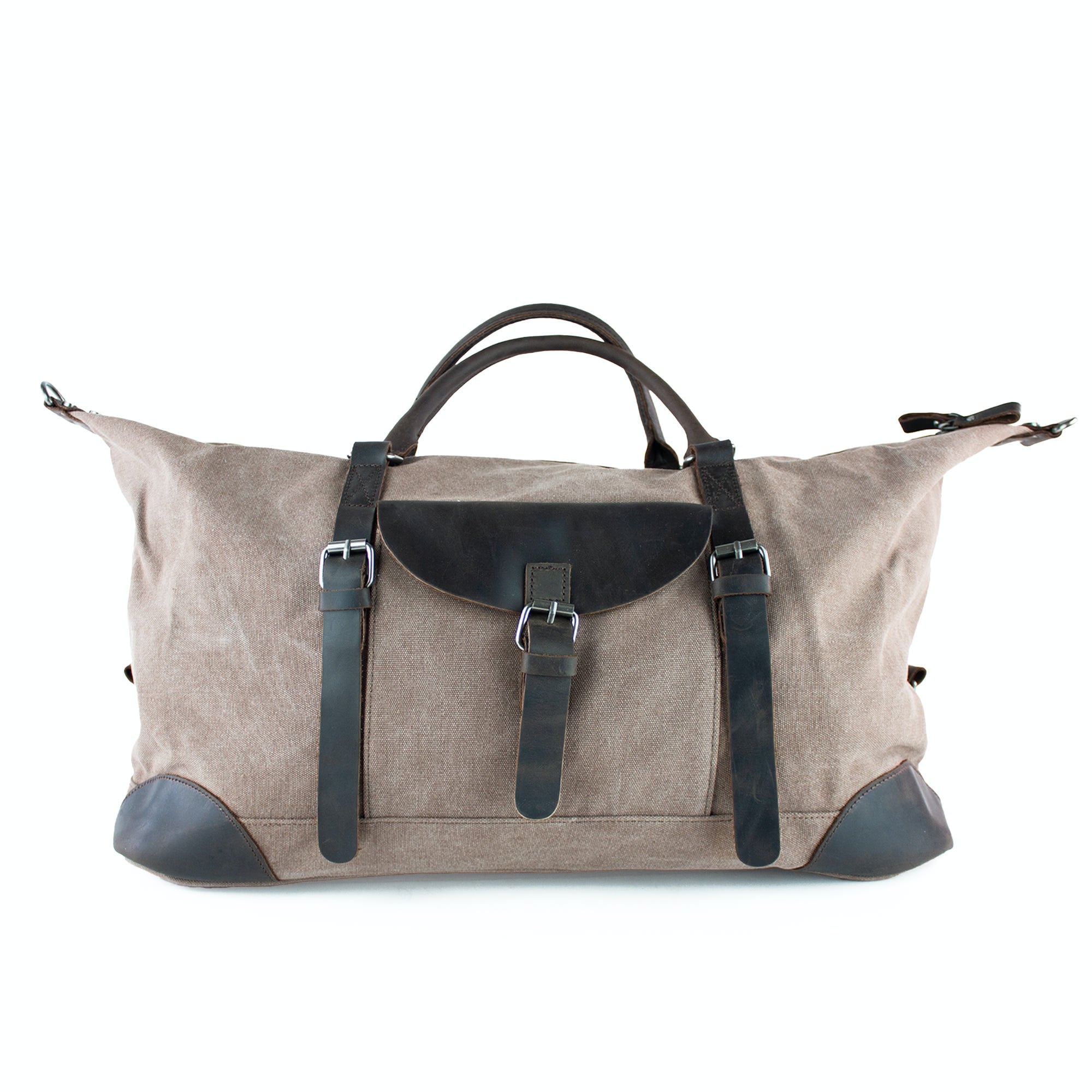 lepelou - leder - DAVID – Canvas &amp; Leder Weekender braun - LPWCANBRA