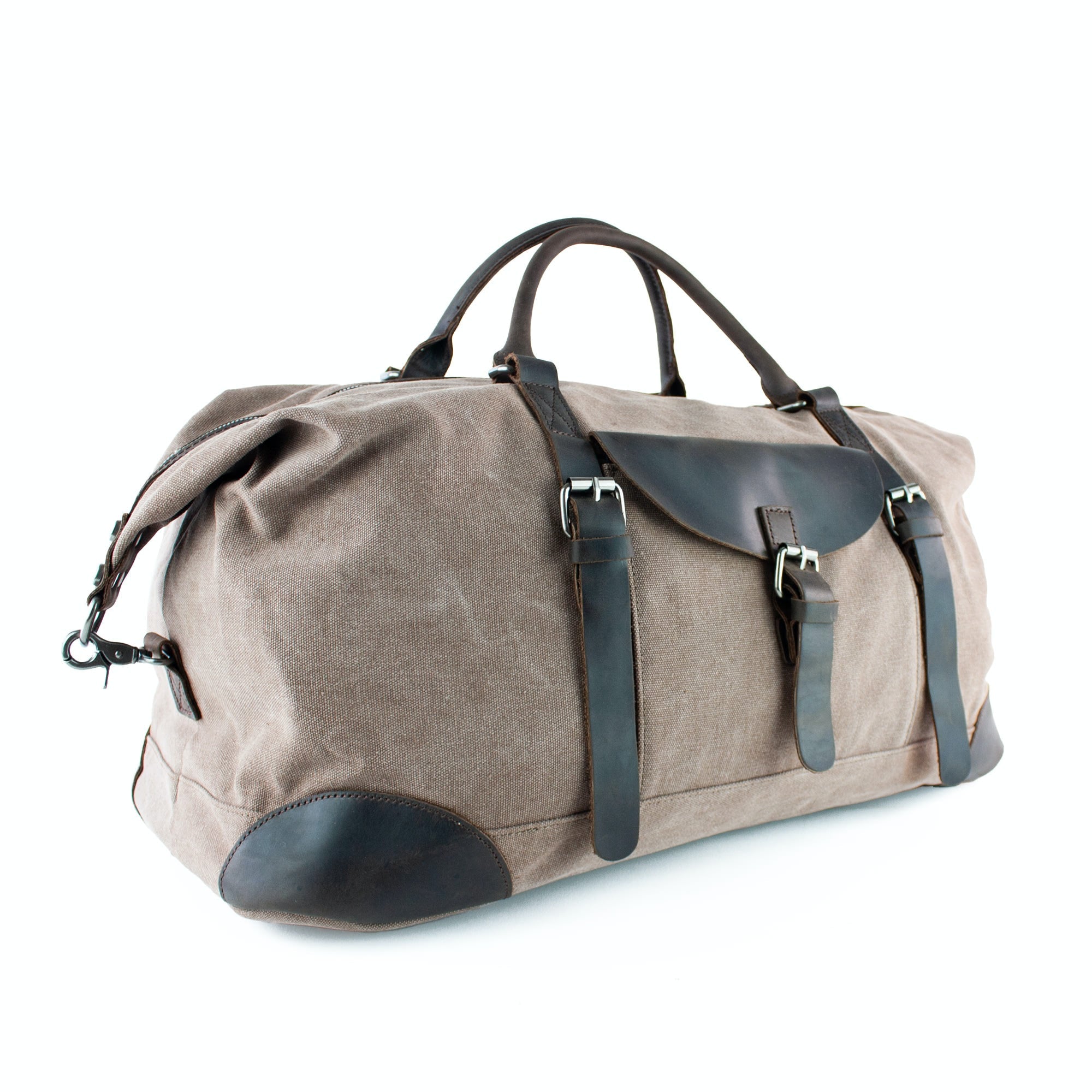 lepelou - leder - DAVID – Canvas & Leder Weekender braun - LPWCANBRA