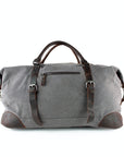 lepelou - leder - DAVID – Canvas & Leder Weekender grau - LPWCANGRA